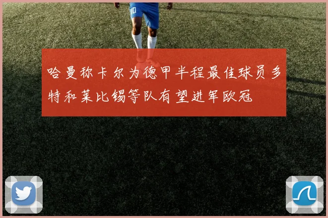 哈曼称卡尔为德甲半程最佳球员多特和莱比锡等队有望进军欧冠